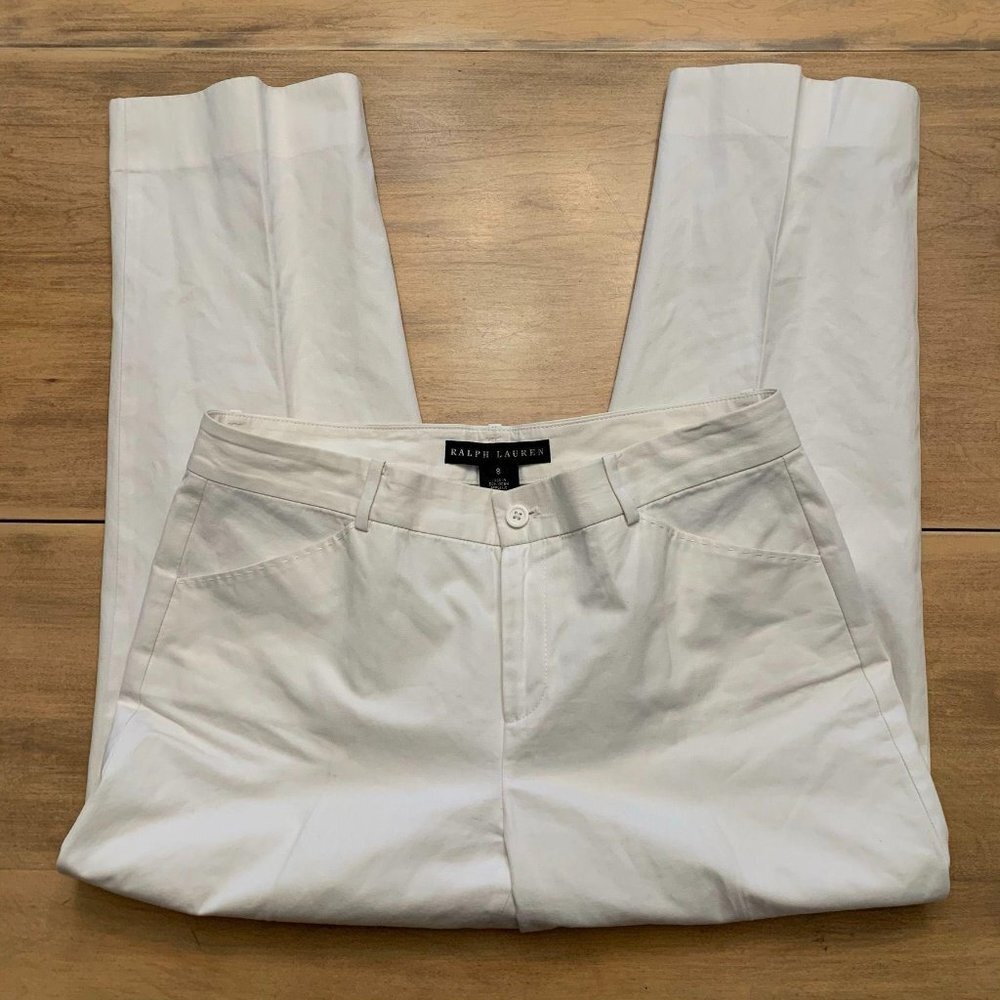 Ralph Lauren Black Label White Denim Pants 8